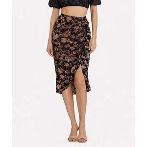 NWT Veronica Beard Silk Hazel Skirt in Black Multi, Size 6